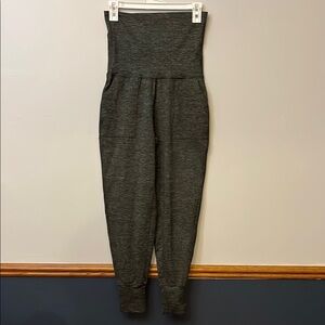 Aerie Gray High-Waisted Jogger Track Pants